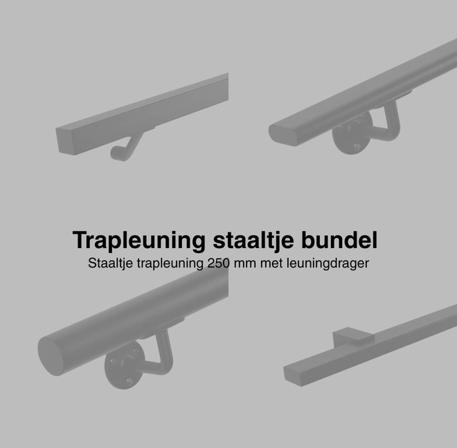 Trapleuning staaltjes bundel zwart - per stuk afbeelding