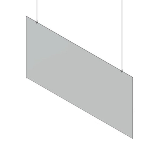 Kunststof preventiescherm (hangend) 800x1500mm