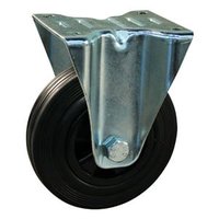 Bokwiel | 100 mm | Massief rubberen band | Kunststof velg