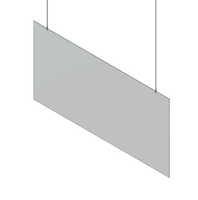 Kunststof preventiescherm (hangend) 500x1000mm